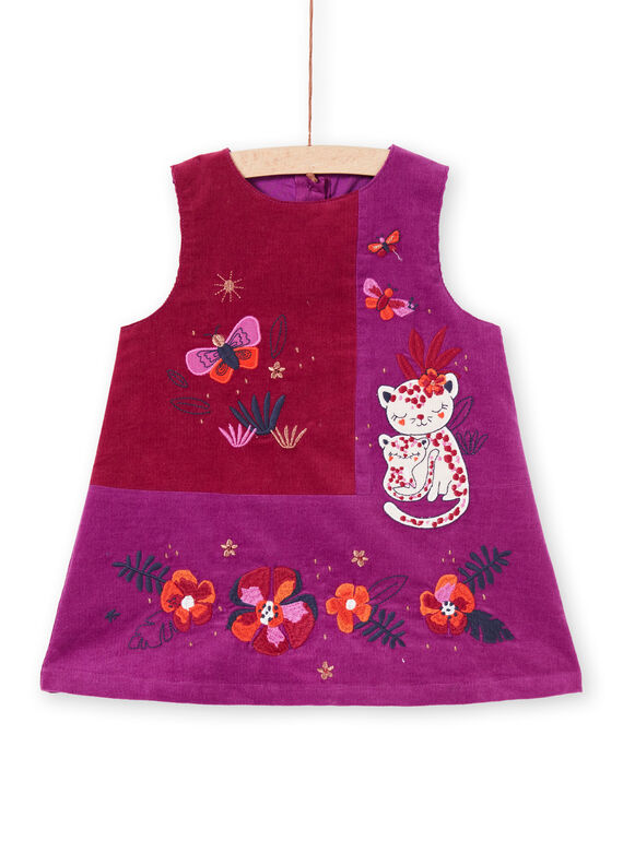 Baby Mädchen lila ärmelloses Kleid MIPAROB3 / 21WG09H4ROB712
