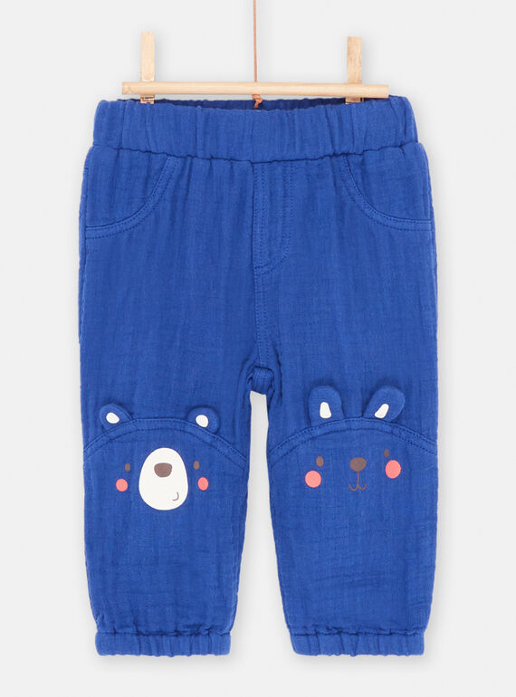 Bequeme königsblaue Hose für Baby-Jungen SUFORPAN2 / 23WG10K2PANC209