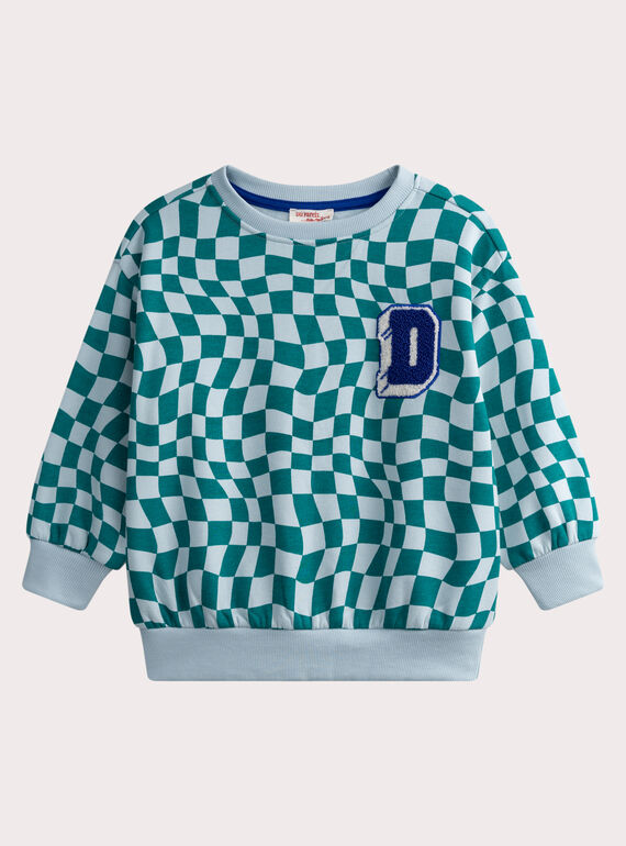 Water blue SWEAT SHIRT WOBOSWE / 25S902R1SWE213