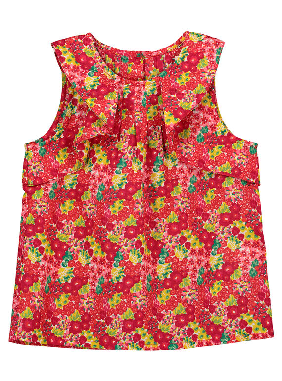 Volantbluse mit Blumenmuster für Mädchen FAYECHEM / 19S901M1CHE099