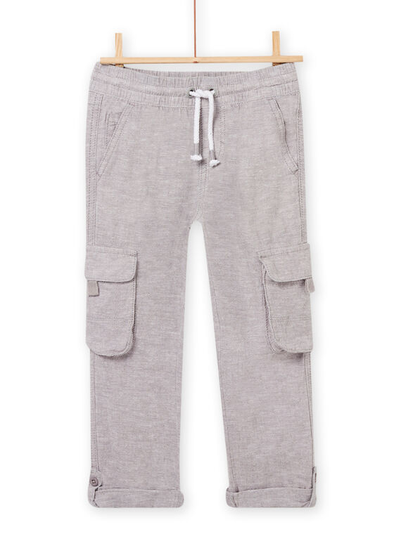 Graue Leinenhose für Kinder NOHOPAN / 22S902T2BERJ907