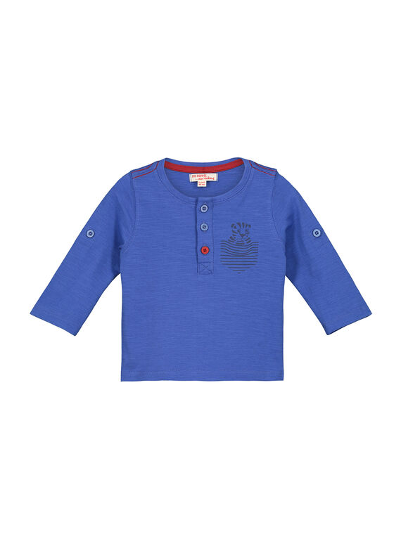 Baby-T-Shirt mit tunesischem Kragen für Jungen FUJOTUN2 / 19SG1032TMLC207