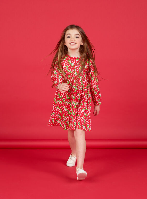 Langärmeliges Kleid mit Blumendruck LAROUROB1 / 21S901K1ROBF517
