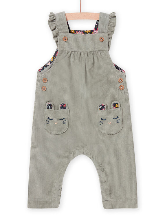Latzhose aus Cord in Khaki PIRHUSAL / 22WG09Q1SAL628