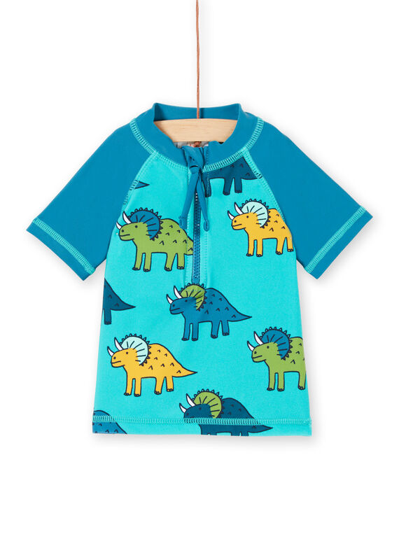 Anti-UV-blaues und türkisfarbenes Baby-Jungen-T-Shirt LYUTEEUVEX2 / 21SI10D3TUVC215