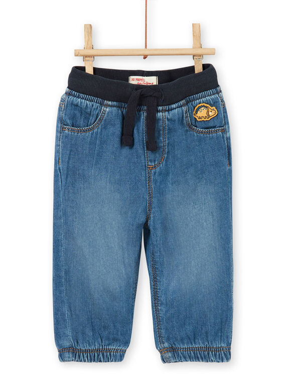 Dunkelblaue Baby-Boy-Jeans aus Baumwolle LUJOJEAN / 21SG1032JEAK005