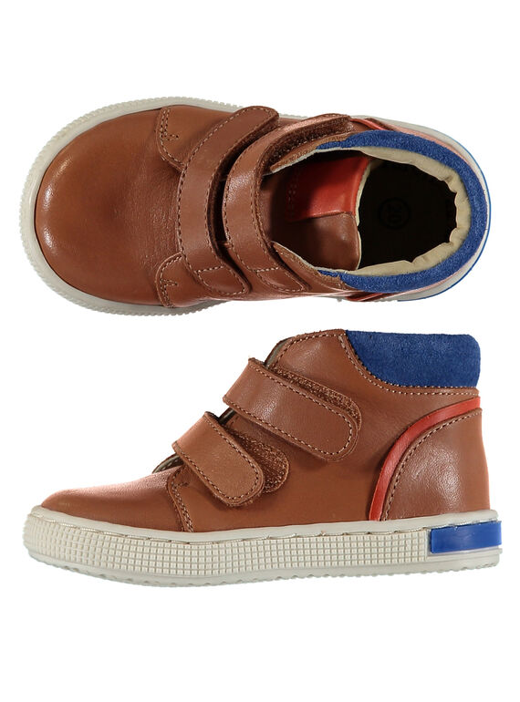 Sneakers Leder Camel Baby Junge GBGBASMEL / 19WK38I4D3F804