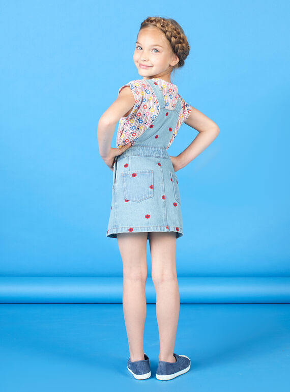 Bestickter Denim-Overall für Baby-Mädchen LAHAROB1 / 21S901X2ROBP272