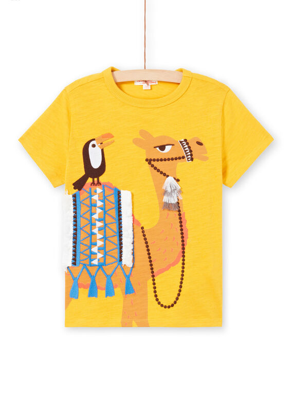 T-Shirt kurze Ärmel gelb Junge LOTERTI2 / 21S902V5TMCB114