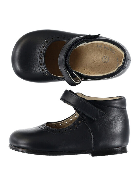 Marineblaue Riemchenschuhe Baby Mädchen GBFBABPERF1 / 19WK37B1D13070
