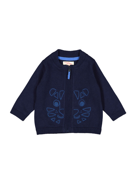 Marineblaue Baby.Weste mit Reißverschluss für Jungen FUJOGIL2 / 19SG1032GIL713