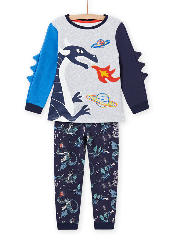 Schlafanzug mit phosphoreszierendem Drachenmuster für Kinder Jungen MEGOPYJGON / 21WH1295PYJJ922