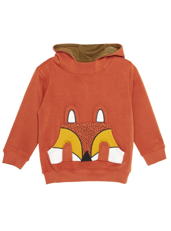 Wunderschöner sehr verspielter orangefarbener Sweater GOBRUSWE / 19W902K1SWE408