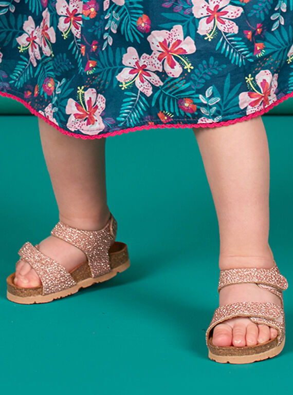 Baby Mädchen Rosa Gold Sandalen LBFNUGOLD / 21KK3757D0EK009