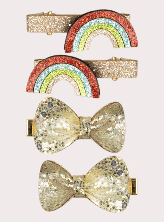 Set mit 4 goldenen Haarspangen für Mädchen  VYAJOCLIC6 / 24WI01L5BRTK008