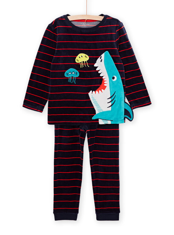 Pyjama-Set T-Shirt und Hose mit Hai-Print PEGOPYJREQ / 22WH1233PYJ705