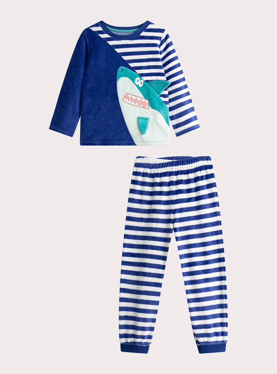 Phosphoreszierender Pyjama mit Hai-Animation für Jungen  VEGOPYJREQ / 24WH1272PYJC214