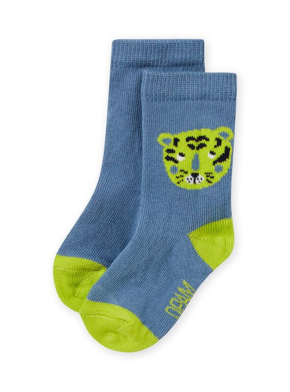 Himmel und grüne Tigersocken für Jungen MYUJOCHOU2 / 21WI101BSOQ020
