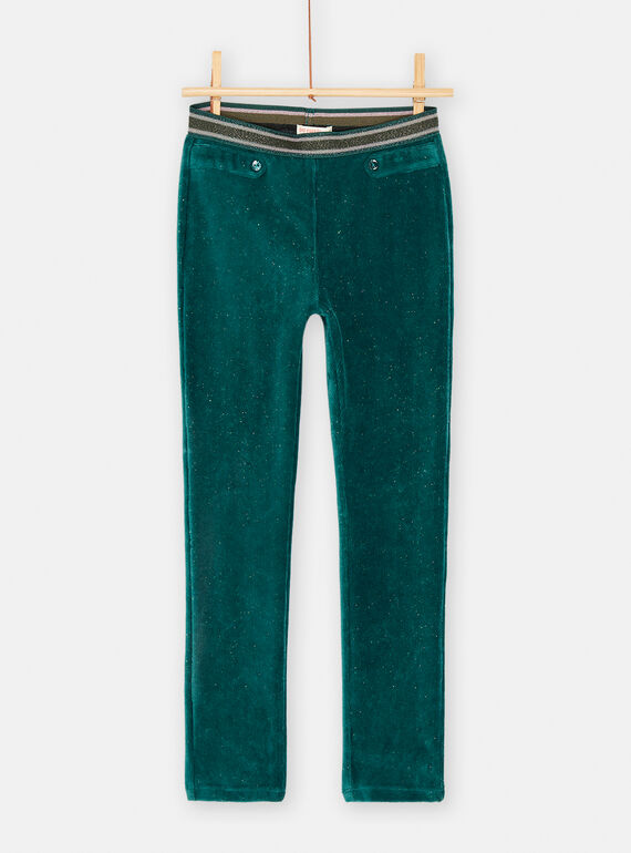 Blaue weiche Entenhose für Mädchen SADUPANT2 / 23W901P2PAN714