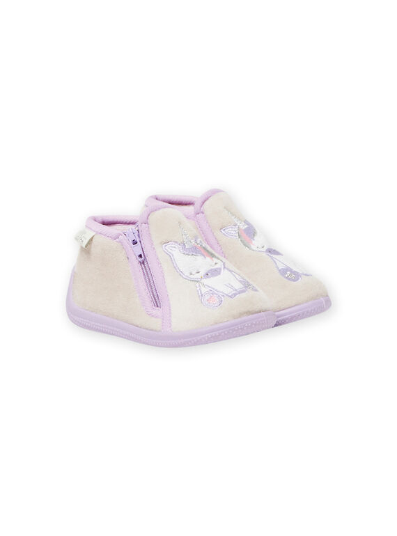 Baby Mädchen grau Einhorn Nacht Hausschuhe MIPANTLICO / 21XK3732D0A943