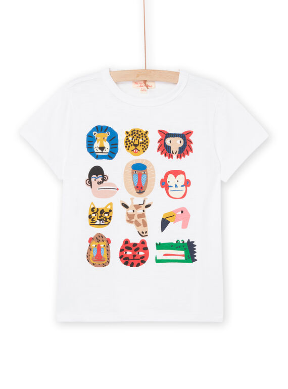 Weißes T-Shirt mit Tierkopfmuster RONAUTI1 / 23S902N3TMC000