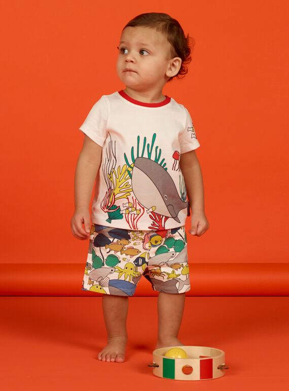 T-shirt ecru baby boy LUVITI1 / 21SG10U3TMC001