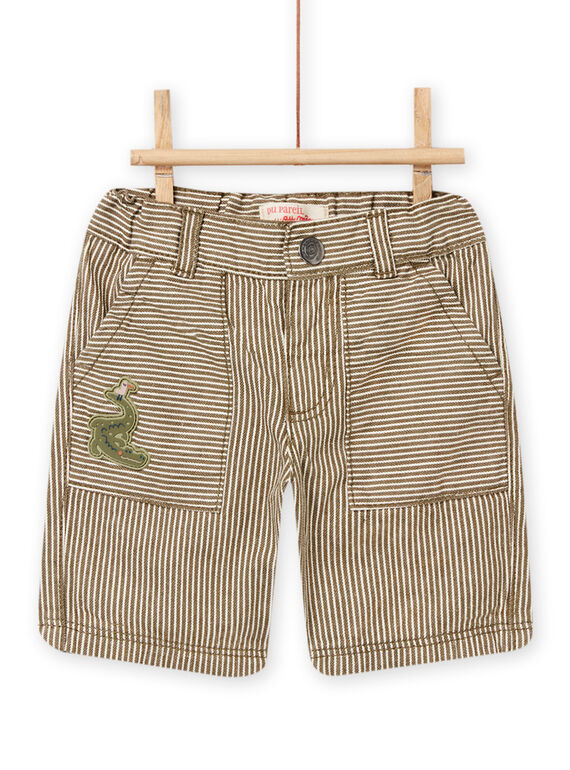 Baby Junge grün und weiße Shorts NUSANBER1 / 22SG10S2BERG618