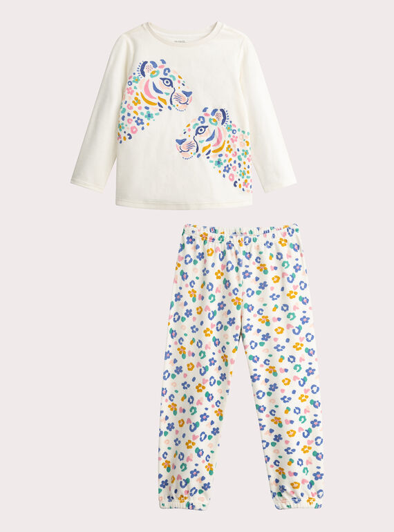 Pyjama aus Samt mit Panther-Animation für Mädchen  VEFAPYJPAN / 24WH1172PYJ001