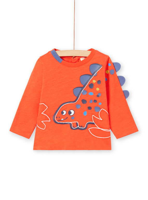 Rotes langärmeliges Dinosaurier-T-Shirt für Baby-Jungen MUPATEE2 / 21WG10H3TMLF524