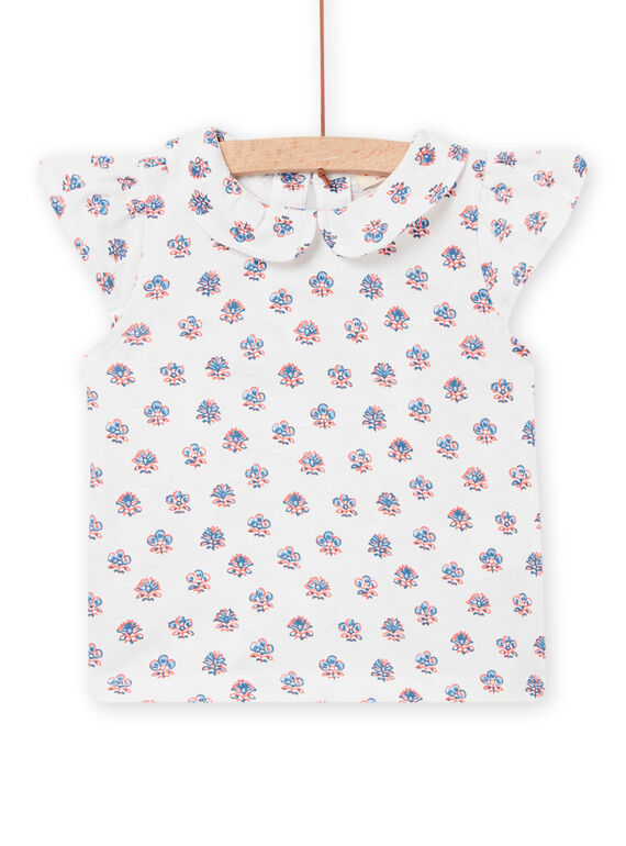 Baby Mädchen Ecru Claudine Kragen T-Shirt NISANBRA / 22SG09S1BRA001