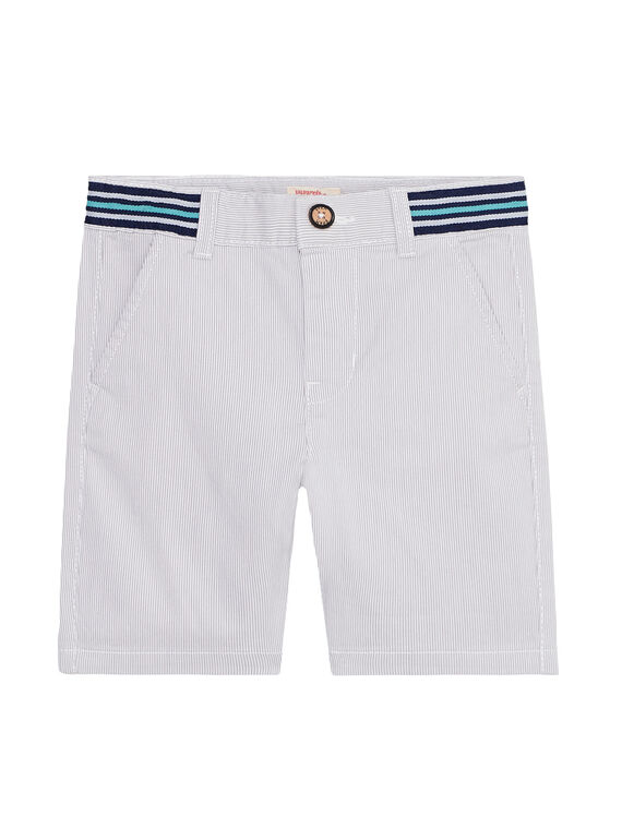Festliche Bermudas für Jungen mit feinen grauen Streifen JOPOEBER1 / 20S902G1BER940