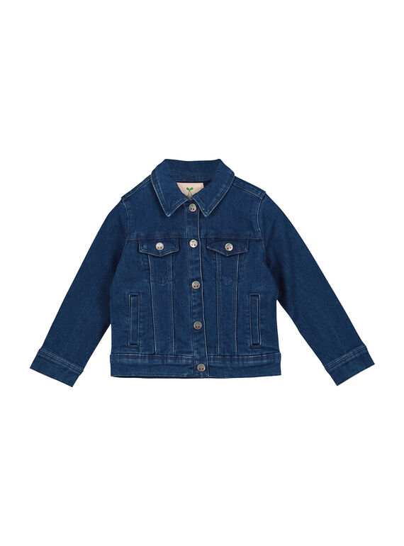 Bestickte Jeansjacke für Mädchen FACOVEST1 / 19S901X1VESK005