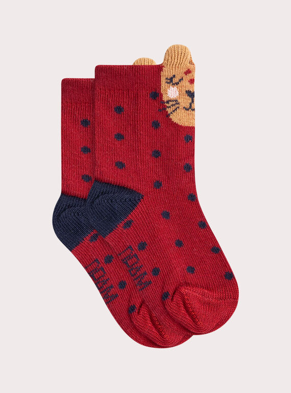 Animierte rote Socken für Baby Mädchen VYIKOSOCK / 24WI09G3SOQ511