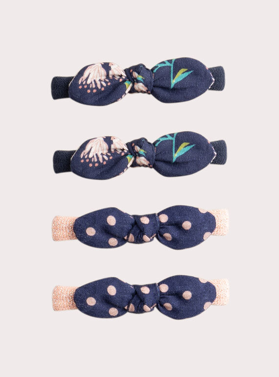 Set mit 4 Marine-Gummibändern für Mädchen  VYAJOELA3 / 24WI01L7ELA070