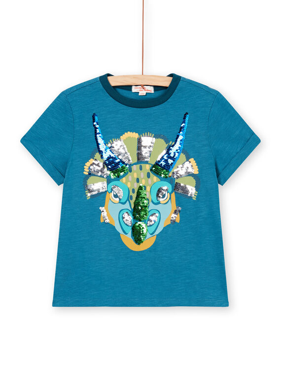 T-shirt blau Kind Junge LOVERTI5 / 21S902Q3TMC715