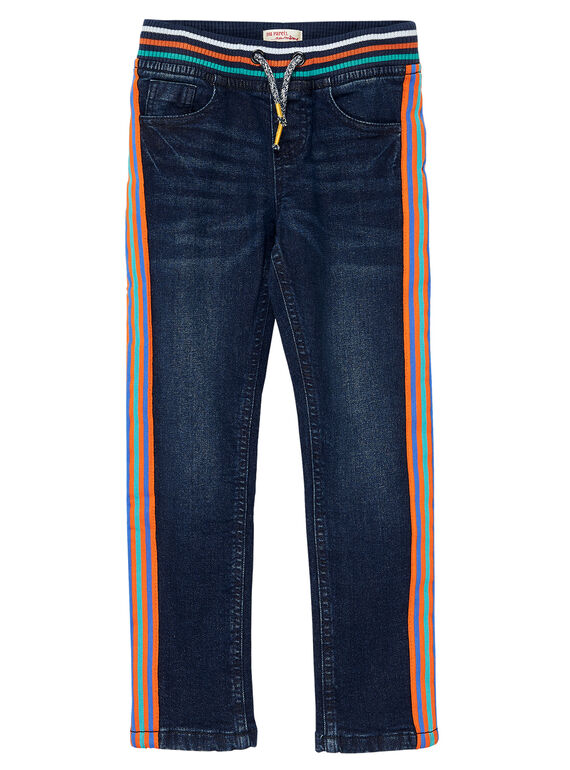 Jeans aus mittelschwerem Denim für Jungen mit gestreiftem Hosenbund für Jungen JOVIJEAN / 20S902D1JEAP274
