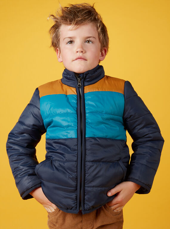 Parka 3 in 1 marineblauer Jungen-Parka KOGROPAR4 / 20W902K1PAR705