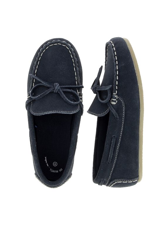 Boys' split leather moccasins CGBATMOC / 18SK36W4D4NC218