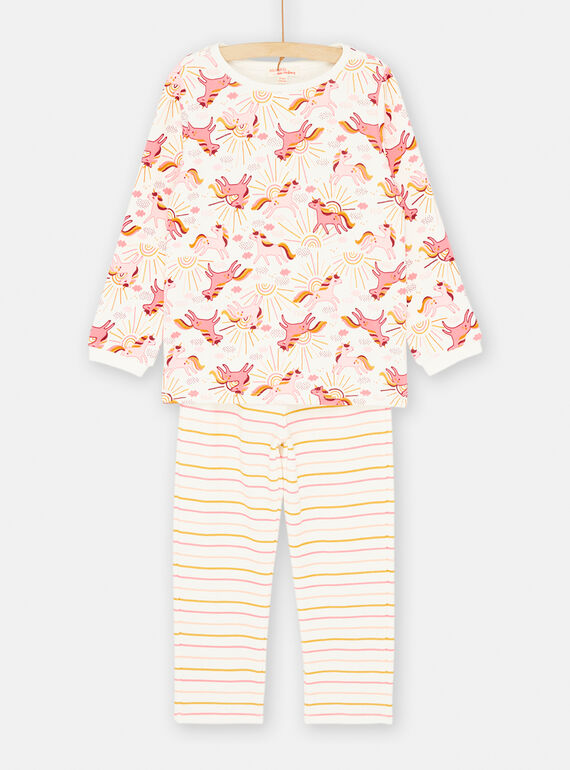 Ecru und rosa Pyjama-Set SEFAPYJUNI / 23WH1157PYJ001