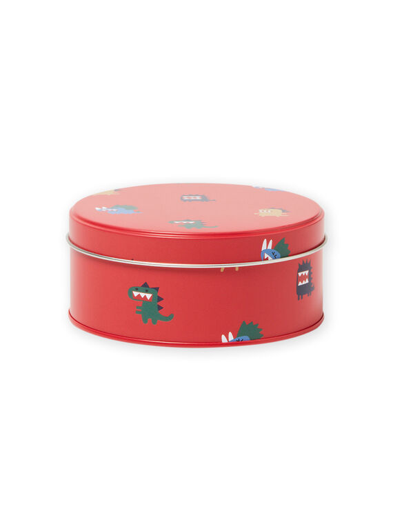 Rote Metall-Snackbox für Jungen mit Dinosaurier-Aufdruck MYOCLABOI / 21WI02G1D5OF521