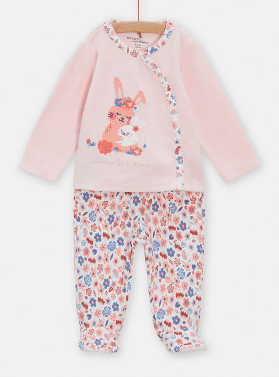 Rosa Pyjama aus Nicki für Baby-Mädchen TEFIPYJMAM / 24SH1342PYJ313