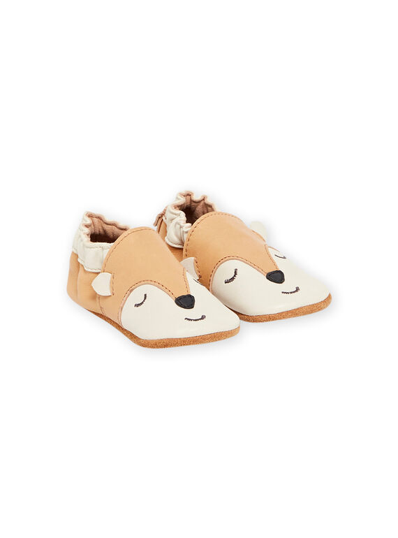 Baby Mädchen Hausschuhe aus weichem Leder mit Fuchsmuster MUCHOFOX / 21XK3821D3S802