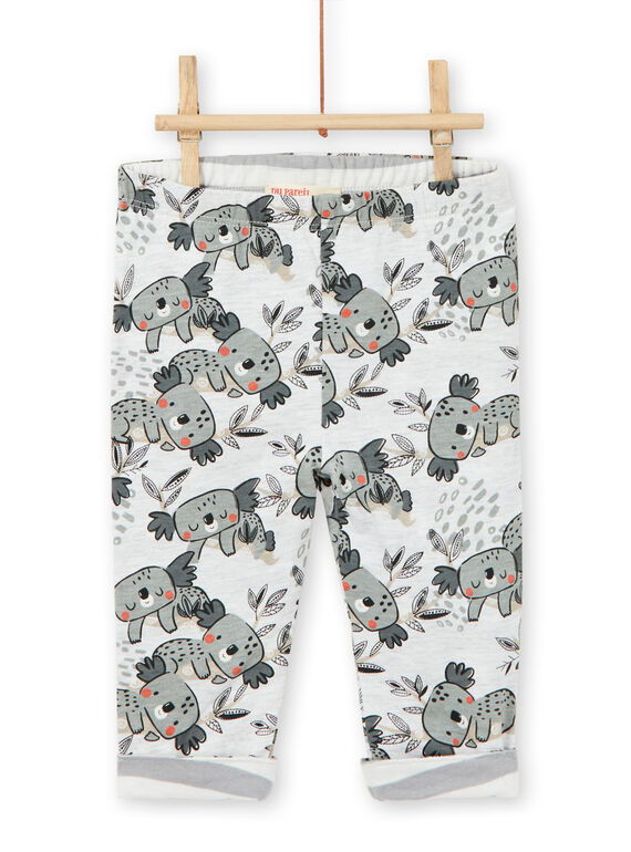 Wendehose in Grau und Ecru mit Koalas-Print LUPOEPAN2 / 21SG10Y1PAN001