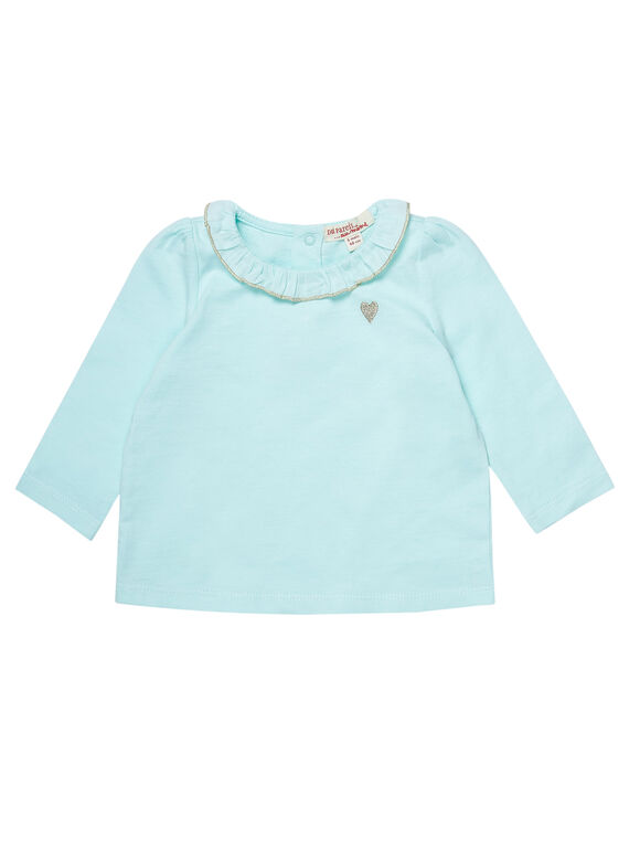 Blaues langärmeliges Baby-Jäckchen für Mädchen JIJOBRA3 / 20SG0941BRA219