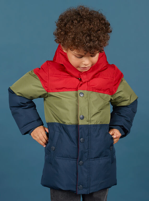 Hooded Farbe Block Jacke Kind Junge MOGRODOU1 / 21W90251D3E505
