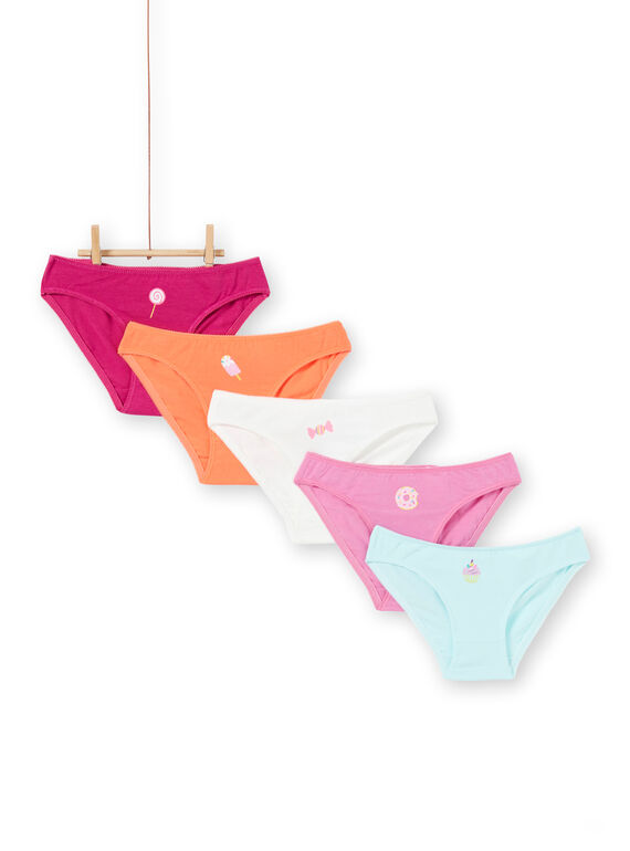 Packung mit 5 Kinderslips Mädchen Süßigkeiten LEFALOTSEM1 / 21SH1123D5L210