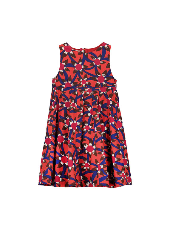 Kleid mit Grafikdruck für Mädchen FABAROB2 / 19S90162ROB099
