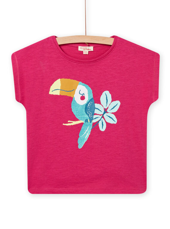 Kind Mädchen fuchsia-rosa T-shirt NAJOTI11 / 22S901C6TMC304