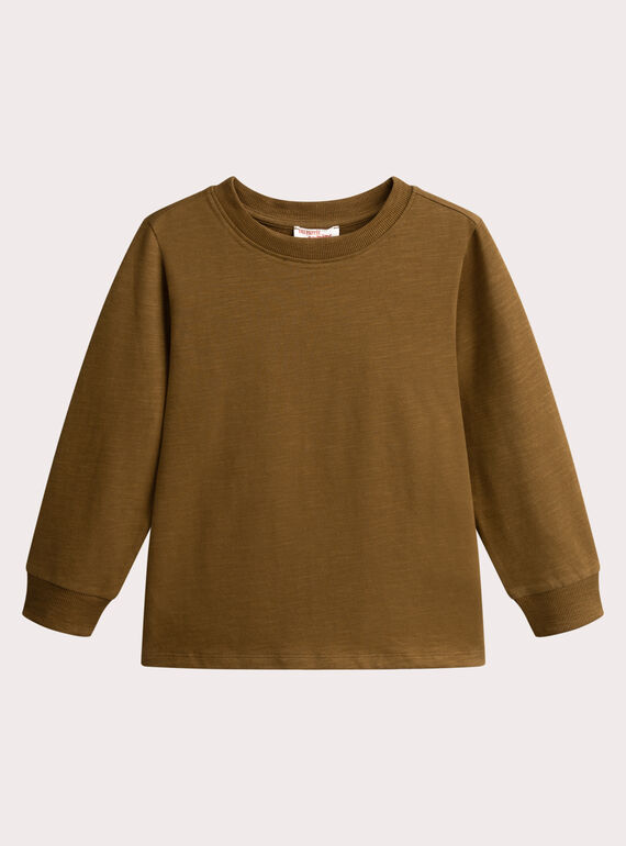 Khaki T-Shirt für Jungen VOJOTIRIB3 / 24W902I8TMLI814