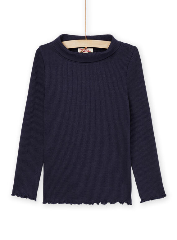 Unterziehpullover einfarbig blau PAJOSOUP1 / 22W901C4SPLC205